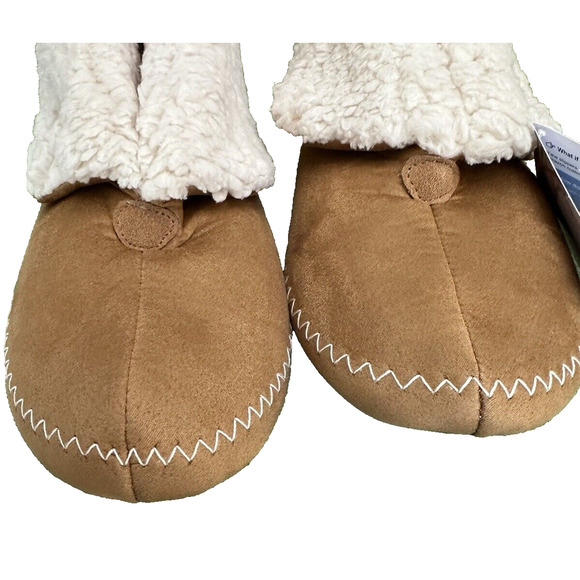 Women's Slippers Furry Foldover Boot Microsuede Size 8.5/9 Lazy Step New w/Tag - Picture 2 of 8